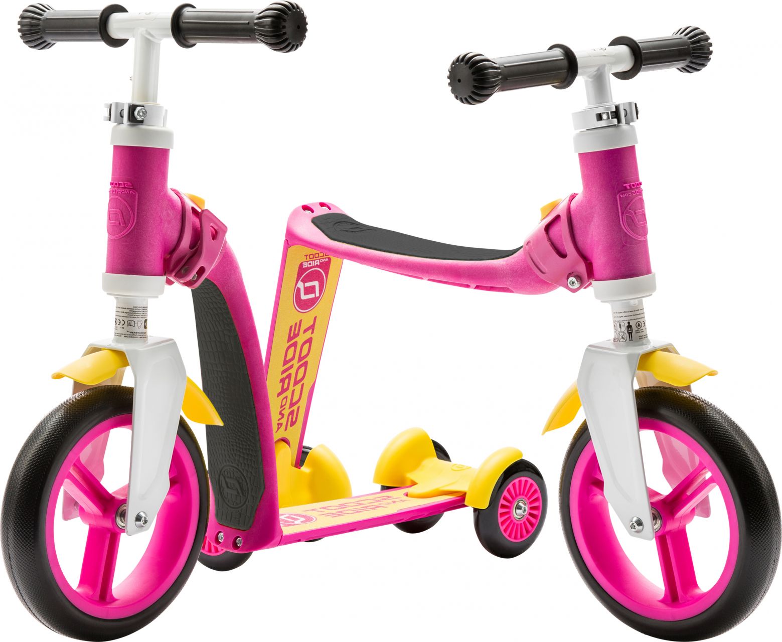 Scoot and Ride Laufrad / Dreirad | Highwaybaby Plus | Pink-Gelb