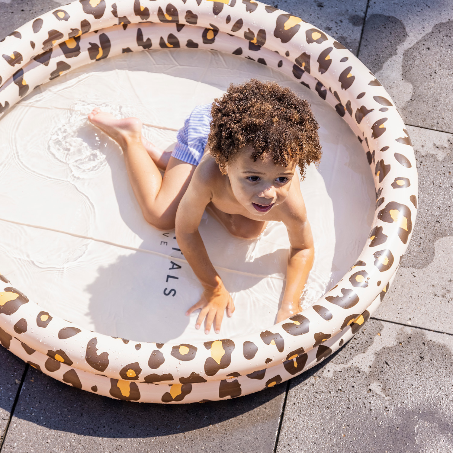Swim Essentials | Baby Pool 100cm | Beige Leopard