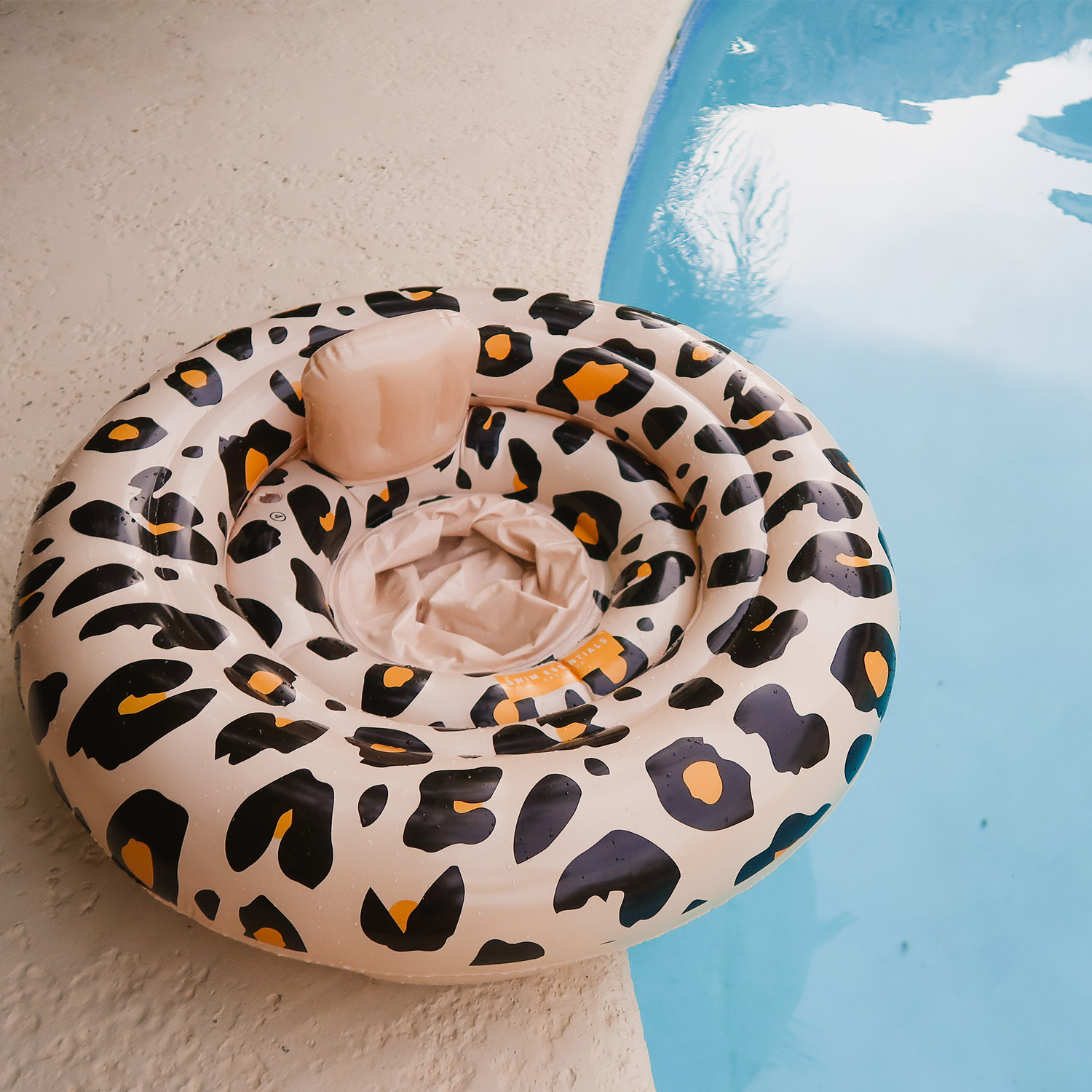 Swim Essentials | Baby-Schwimmsitz 0-1 Jahre | Beige Leopard
