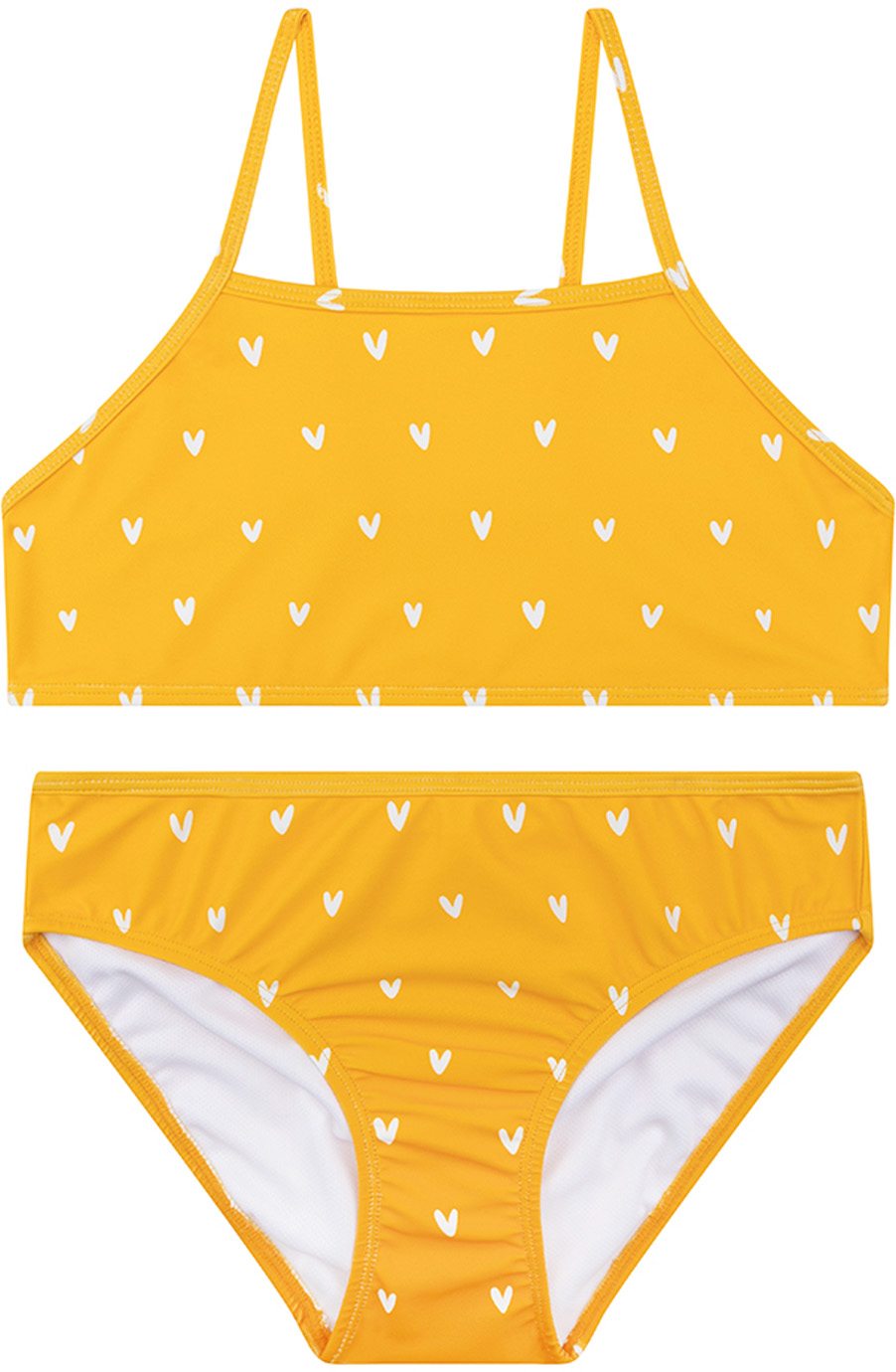 Swim Essentials | Bikini Mädchen 98/104 | Orange Hearts