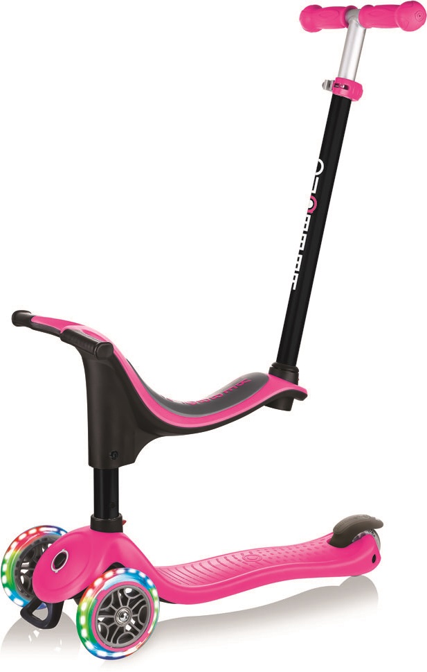 Globber GO UP Sporty Lights with Stabilizer Pink
