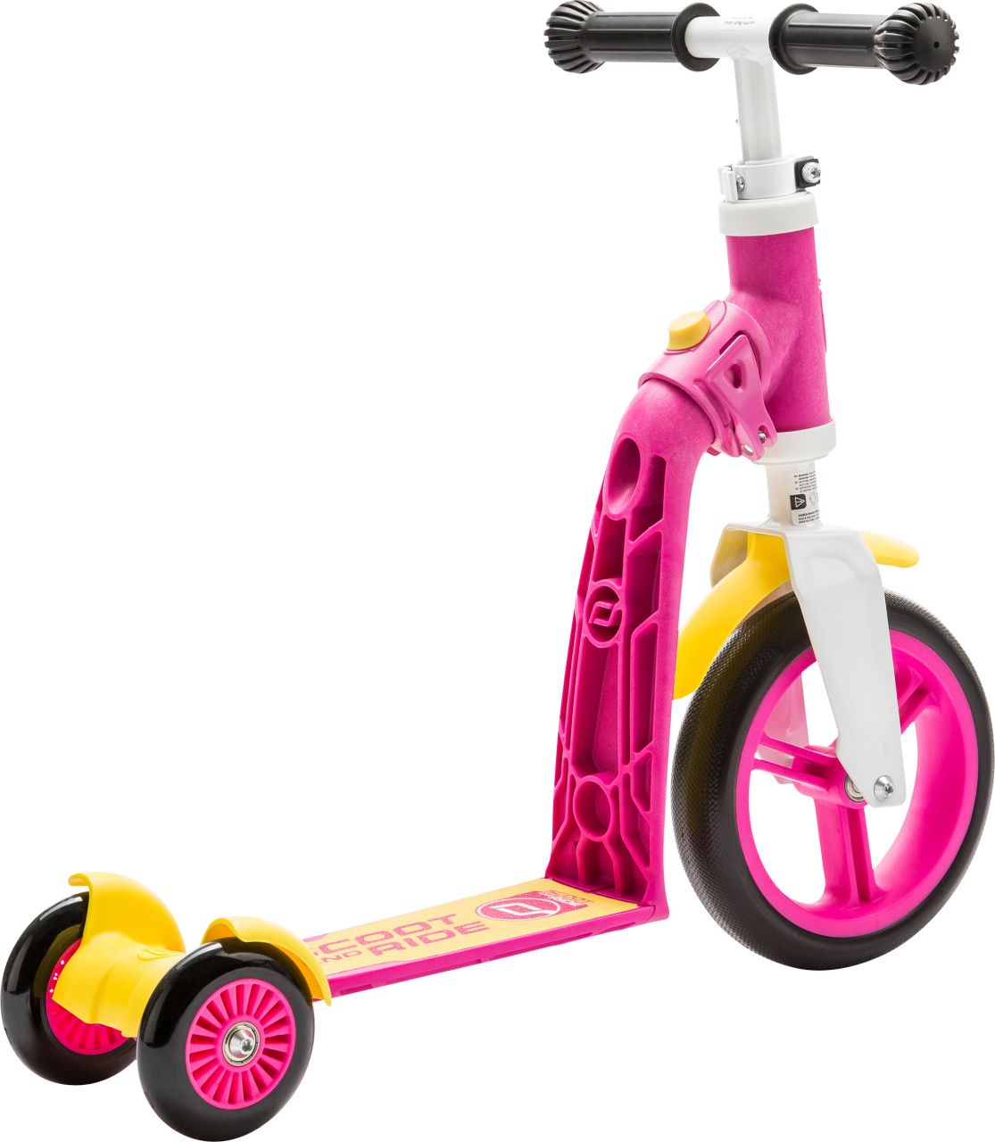 Scoot and Ride Laufrad / Dreirad | Highwaybaby Plus | Pink-Gelb
