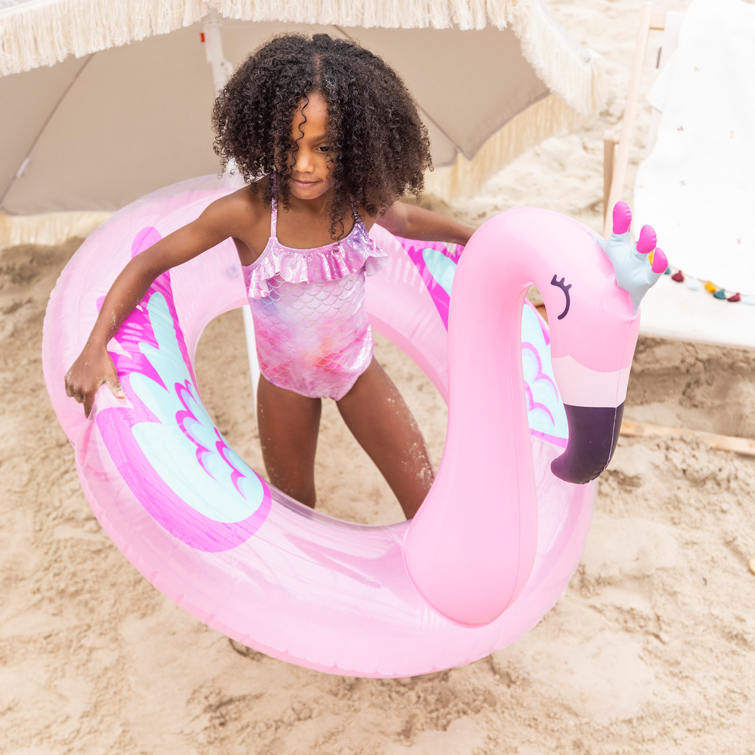 Swim Essentials | Schwimmring 104cm | Pink Flamingo