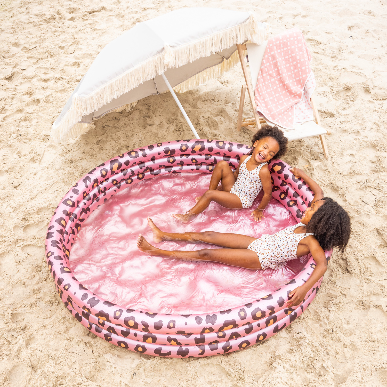 Swim Essentials | Baby Pool 150cm | Rose Gold Leopard