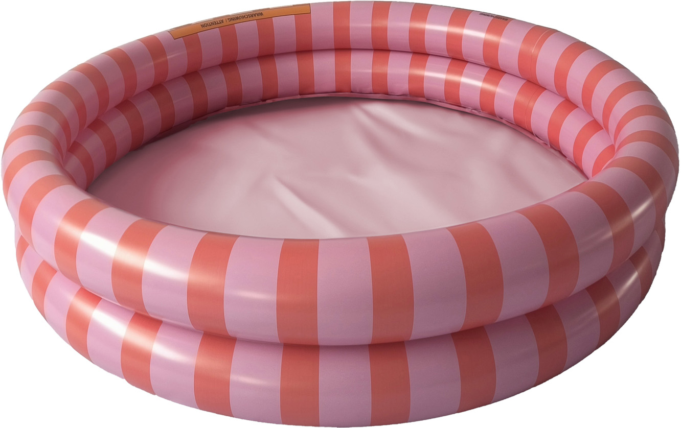 Swim Essentials | Baby Pool 100cm | Orange Red Stripes