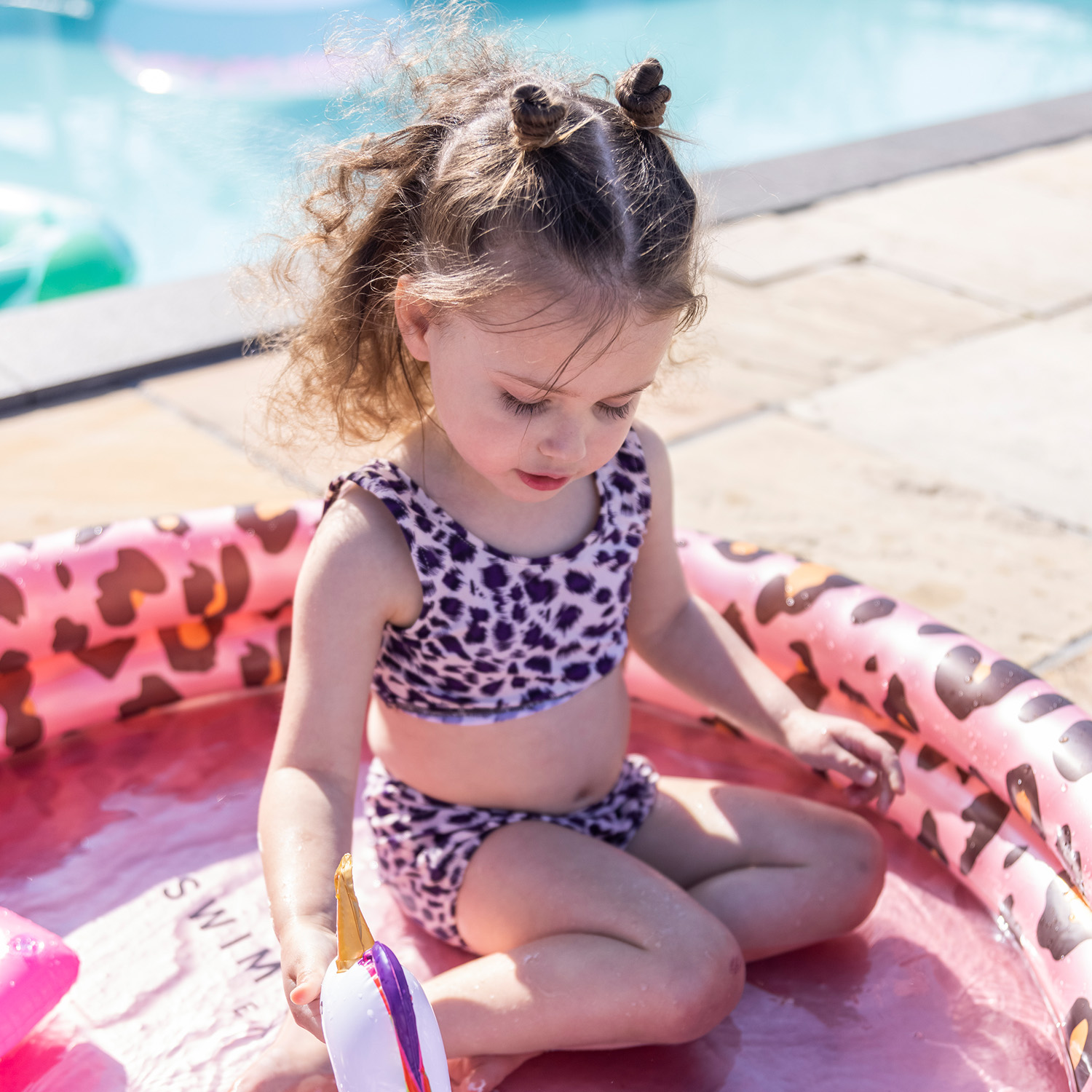 Swim Essentials | Baby Pool 100cm | Rose Gold Leopard