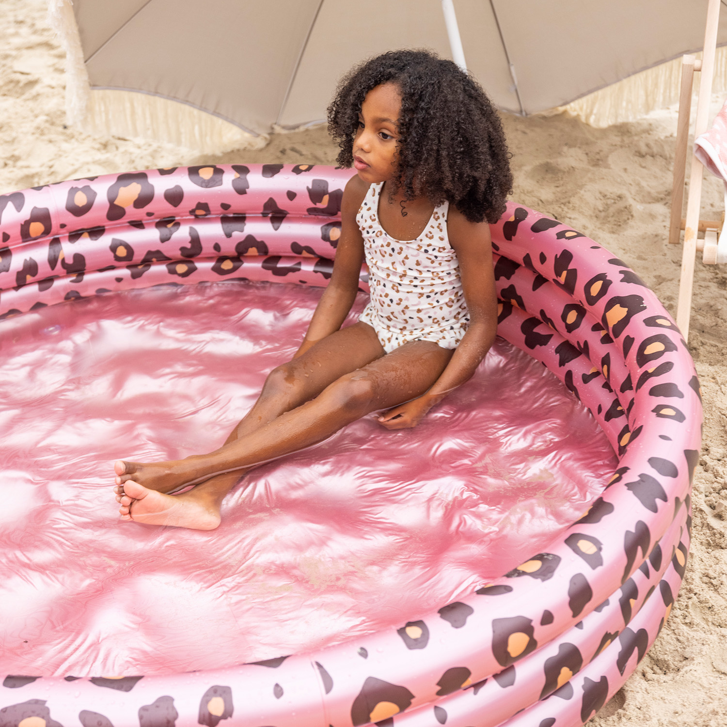 Swim Essentials | Baby Pool 150cm | Rose Gold Leopard
