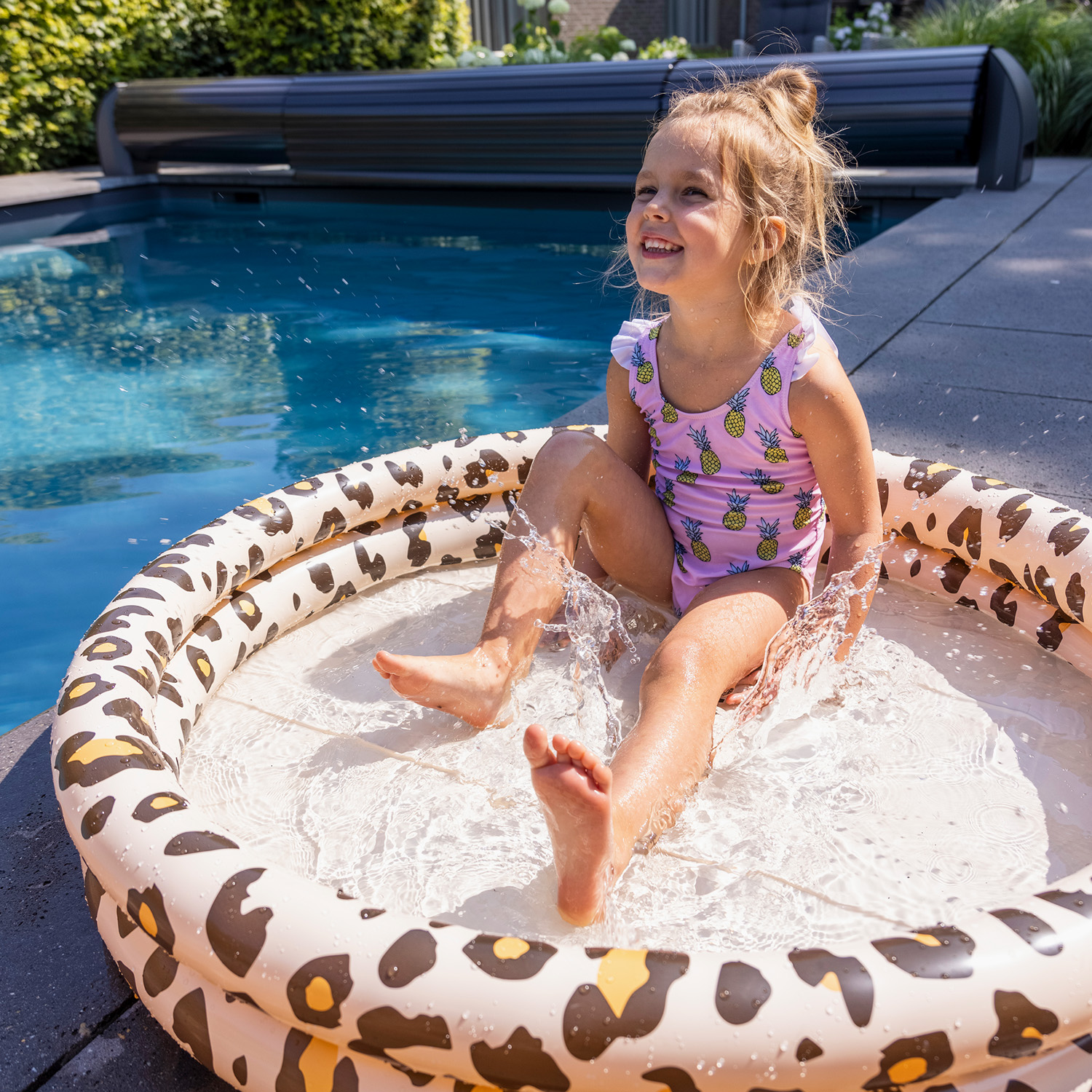 Swim Essentials | Baby Pool 100cm | Beige Leopard